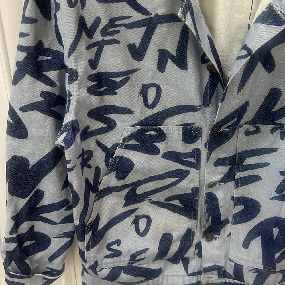 Jaded London Graffiti Blue Jean denim jacket oversized Small urban street wear - Picture 5 of 16